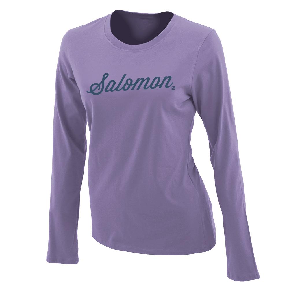 T-Shirts Salomon Enfant Grise - Salomon SMOOTH LS G - France (2364-JHIEW)